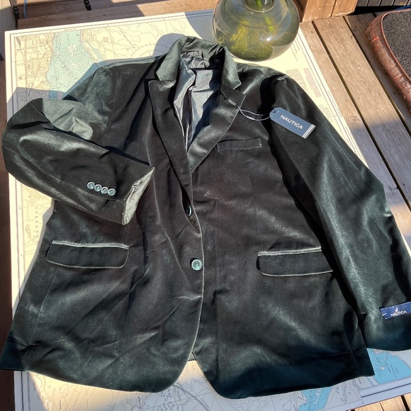 Nautica Other - NWT Nautica Green Velvet Smokers Jacket XL
